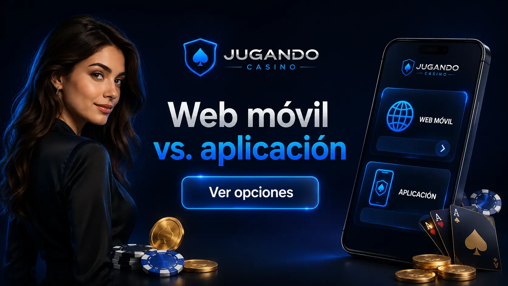 Dos vías para jugar: web móvil vs. aplicación nativa de Jugando Online